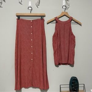 Ann Taylor 2 piece polka dotted set